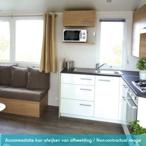 Stacaravan 6 personen - Elégance 3 slaapkamers (6 pers) terras