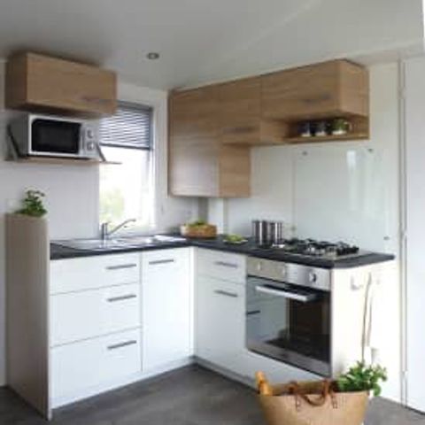 Stacaravan 6 personen - Stacaravan Elégance 3 slaapkamers terras (6 personen)