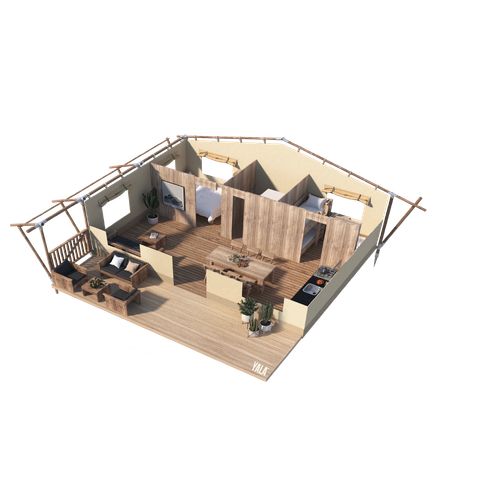 Tent 5 personen - Stardust 40 Family Lodge