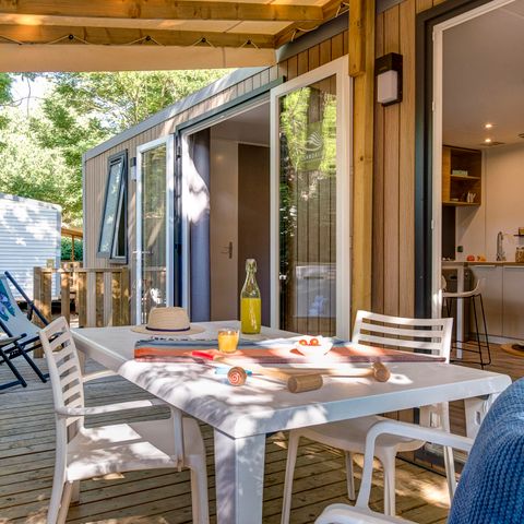 Stacaravan 4 personen - Cottage Privilège TV LV Clim - 2 slaapkamers - 4 slaapplaatsen