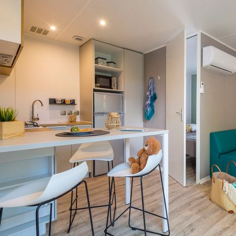 Stacaravan 4 personen - Cottage Privilège TV LV Clim - 2 slaapkamers - 4 slaapplaatsen