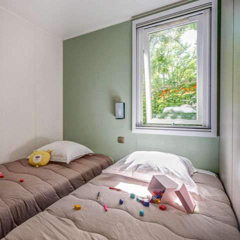 Stacaravan 4 personen - Cottage Privilège TV LV Clim - 2 slaapkamers - 4 slaapplaatsen