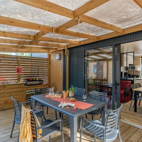 Stacaravan 6 personen - COTTAGE 6p 3ch 2SdB PREMIUM SPA