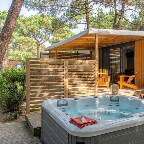 Stacaravan 6 personen - COTTAGE 6p 3ch 2SdB PREMIUM SPA