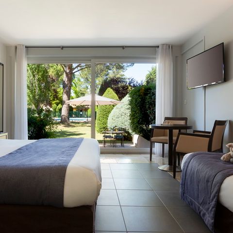 Hotelkamer 3 personen - Driepersoonskamer - Tuinzicht