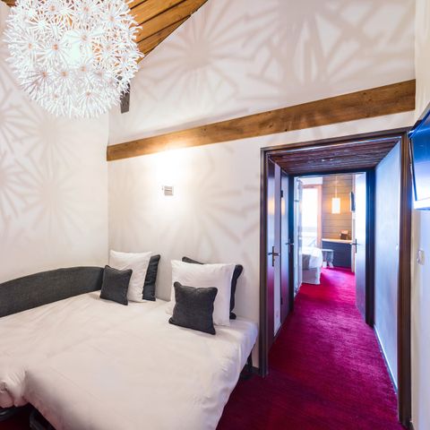 Hotelkamer 4 personen - Superior Familiekamer - Uitzicht op de bergen