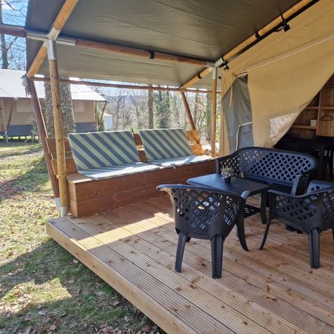 Safaritent 4 personen - incl. sanitair