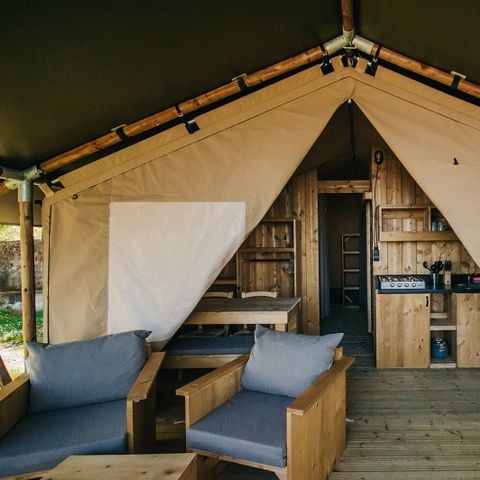 Safaritent 4 personen - incl. sanitair