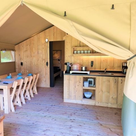 Safaritent 6 personen - incl. sanitair