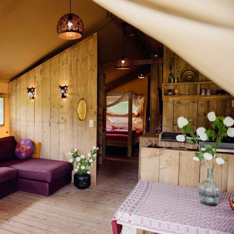 Safaritent 6 personen - incl. sanitair