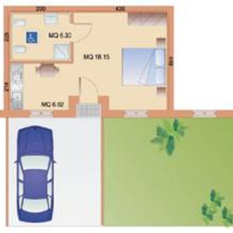 Bungalow 2 personen - PMR - Huisdieren toegestaan