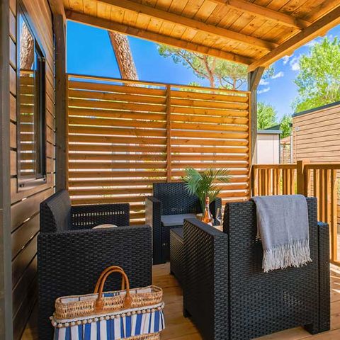 Stacaravan 6 personen - Lodge Deluxe Familie