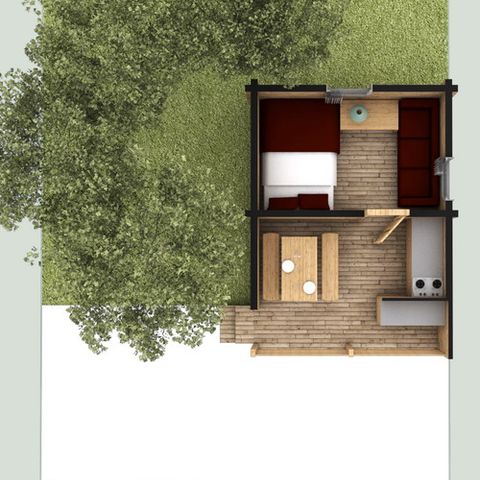 Chalet 2 personen - Houten hut