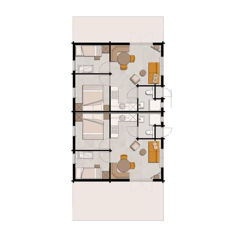 Lodge 4 personen - Woezel & Pip