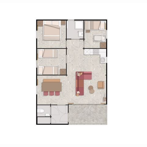 Lodge 6 personen - Wijze Varen