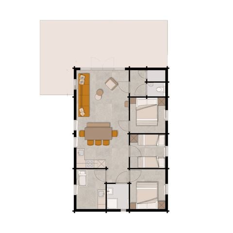 Lodge 6 personen - Woezel & Pip Babylodge