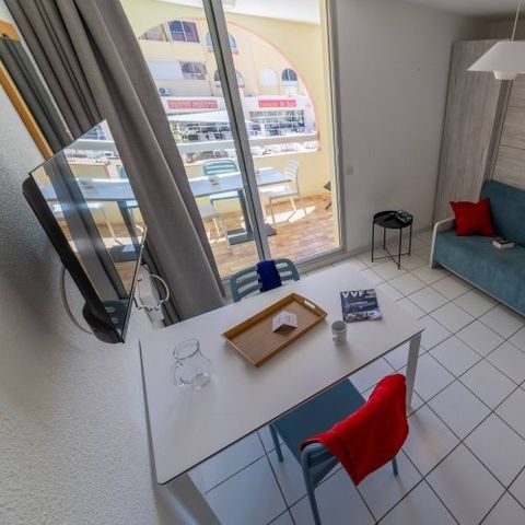 APPARTEMENT 3 personen - "Vue Port" 1 Kamer - Geen Babybedje beschikbaar