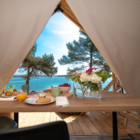 Tent 4 personen - Safari tent met twee slaapkamers (2+2)