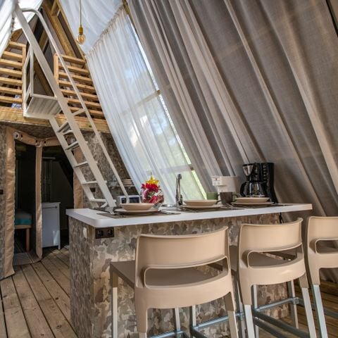 Tent 4 personen - Premium lodgetent met twee slaapkamers (2+2)