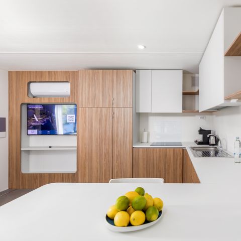 Stacaravan 6 personen - Deluxe Camping Villa eerste rij naar zee