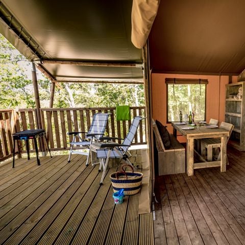 Safaritent 6 personen - incl. sanitair