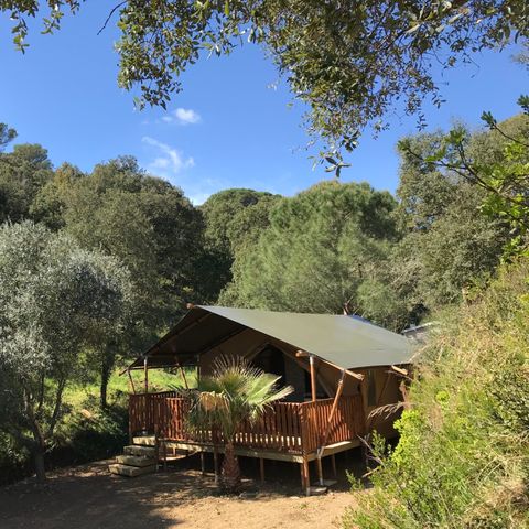 Safaritent 6 personen - incl. sanitair