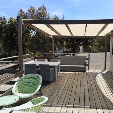 Stacaravan 4 personen - Esterel - VIP Confort - EVO - 29 m² - Uitzicht op zee en jacuzzi