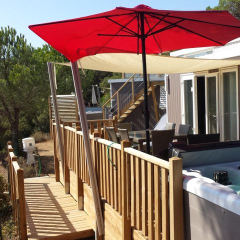 Stacaravan 6 personen - Ramatuelle - Cap Deseo 34 m² - Uitzicht op zee en jacuzzi