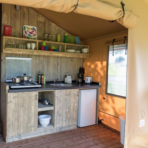 Safaritent 6 personen - incl. sanitair