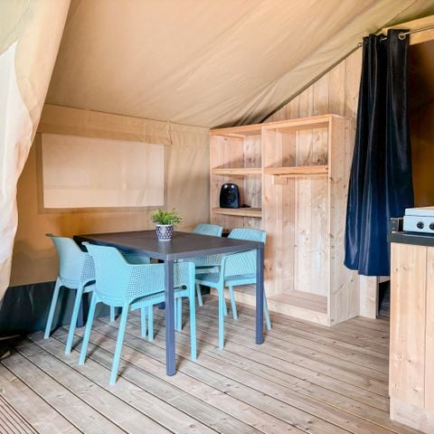 Safaritent 4 personen - incl. sanitair