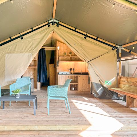 Safaritent 4 personen - incl. sanitair