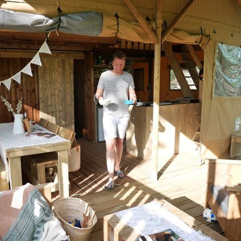 Tent 6 personen - Lodgetent incl. sanitair