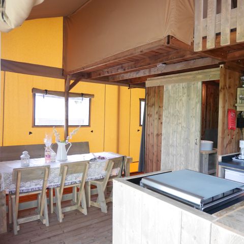 Safaritent 6 personen - Lodgetent incl. sanitair