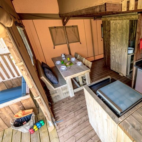 Safaritent 6 personen - Lodgetent incl. sanitair