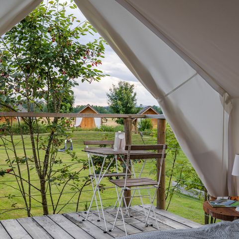 Tent 2 personen - glamping, eigen toilet, wastafel & buitenbad 15m².