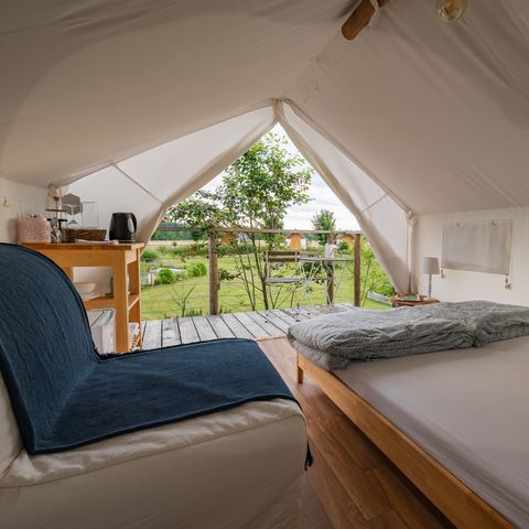 Tent 2 personen - glamping, eigen toilet, wastafel & buitenbad 15m².