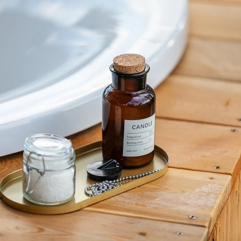 Chalet 4 personen - Houten huis HIS, 22m² - Privé toilet, wastafel & buitenbad