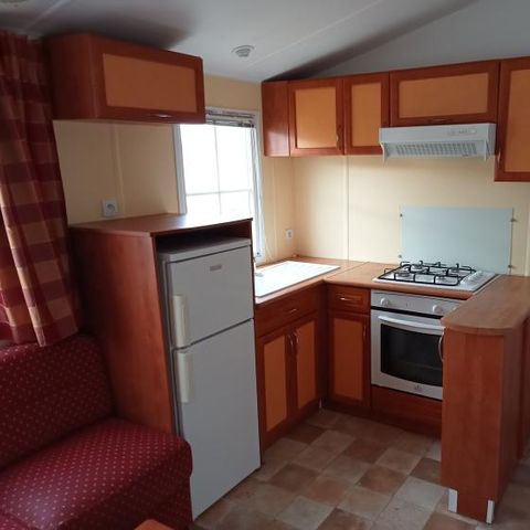 Stacaravan 6 personen - Stacaravan Titania rood 2 slaapkamers - airconditioning