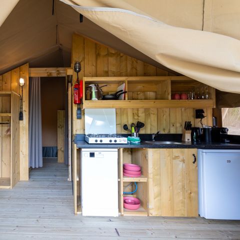Safaritent 6 personen - incl. sanitair