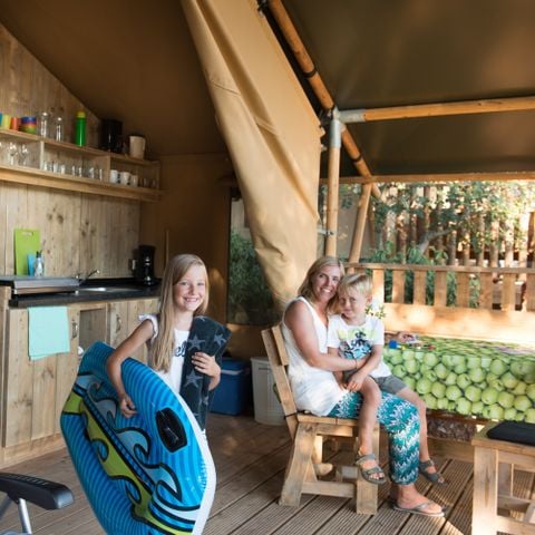 Safaritent 4 personen - incl. sanitair