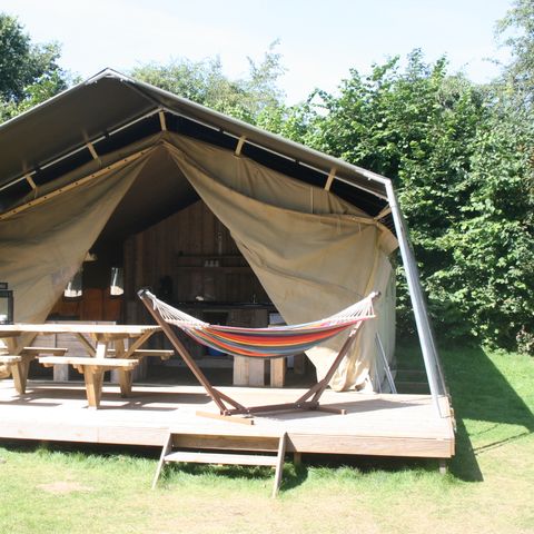 Safaritent 5 personen - Strandheem lodge glamping met eigen sanitair