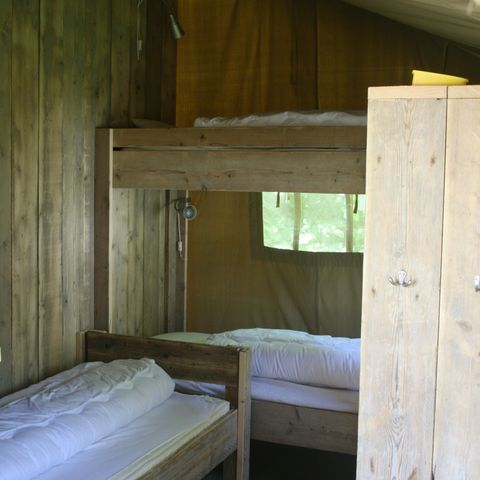 Safaritent 5 personen - Strandheem lodge glamping met eigen sanitair