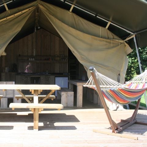 Safaritent 5 personen - Glamping lodge met eigen sanitair