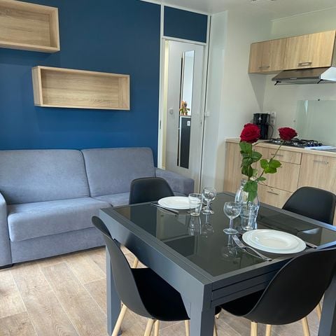 Safaritent 6 personen - Sunêlia Luxe Lodge 3 slaapkamers 2 badkamers - lakens inbegrepen