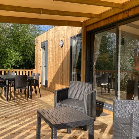 Safaritent 6 personen - Sunêlia Luxe Lodge 3 slaapkamers 2 badkamers - lakens inbegrepen