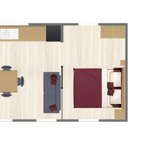 Stacaravan 4 personen - Sunêlia Prestige PMR 2 slaapkamers