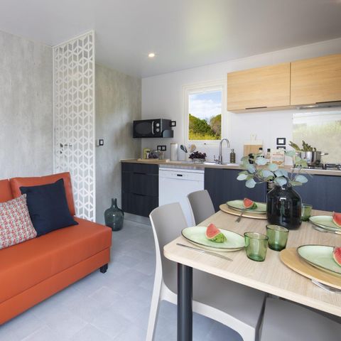 Stacaravan 4 personen - SAM - SUNELIA PRESTIGE 2bed/4p - 34m² - Overdekt terras