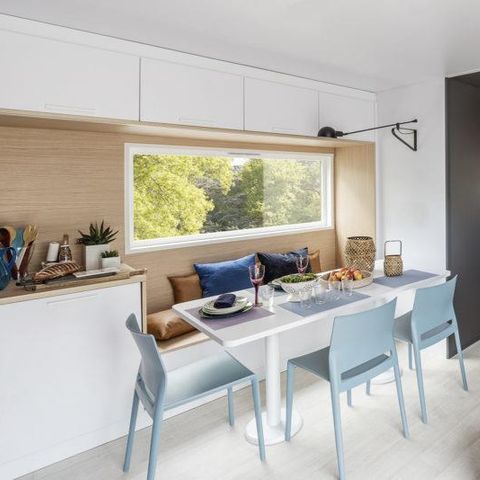 Stacaravan 4 personen - SUNELIA LUXE TAOS 2 slaapkamers - 40 m² - Exotische pergola 4 personen