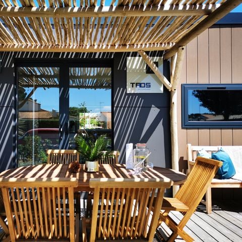 Stacaravan 6 personen - SAM - SUNELIA LUXE TAOS 3bed / 6p - 40m² - Exotische Pergola