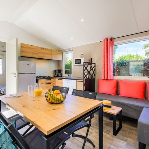 Stacaravan 4 personen - Zondag - SUNELIA PRESTIGE 2 slaapkamers - 34 m² - Overdekt terras 4 pers.
